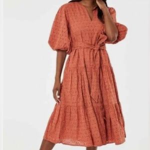 Roller Rabbit Eyelet Valonia Dress in Terra cotta size Medium